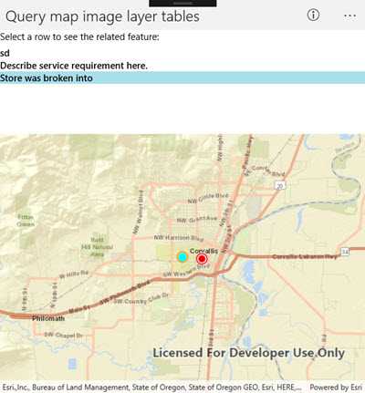 Image of map image layer tables