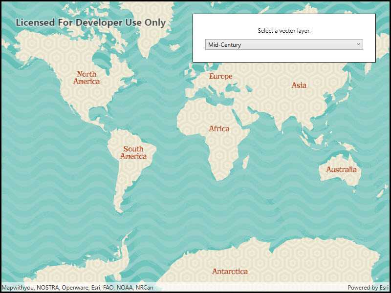 Image of ArcGIS vector tiled layer url