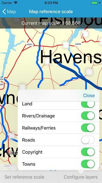 Image of map reference scale