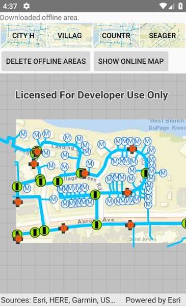 Image of download preplanned map area