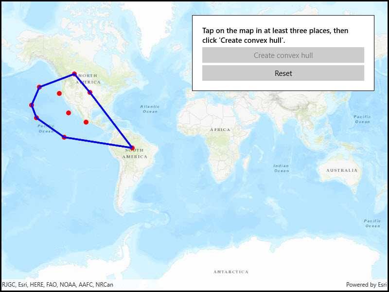 Image of convex hull