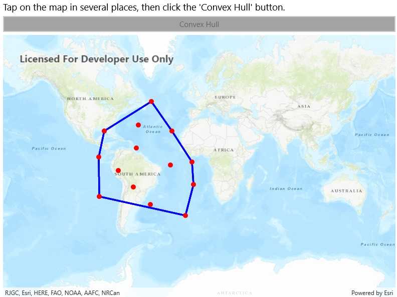 Image of convex hull