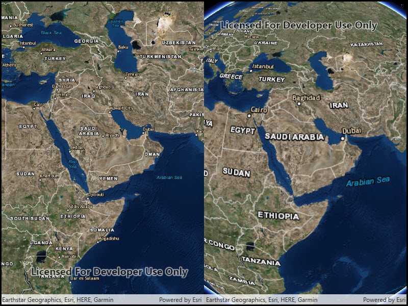 Image of geo view viewpoint synchronization