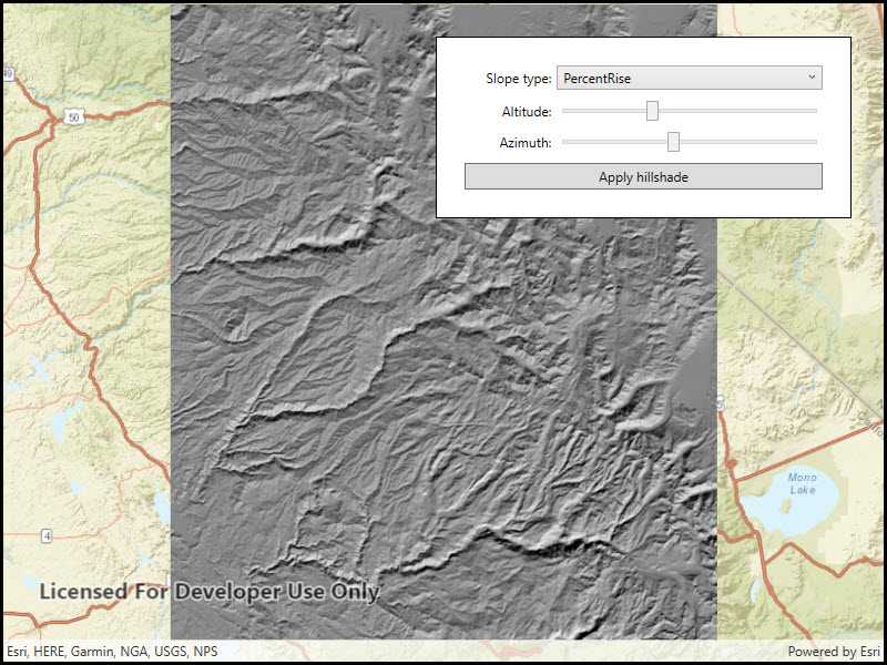 Image of hillshade renderer