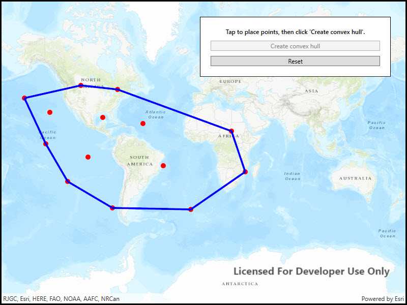 Image of convex hull