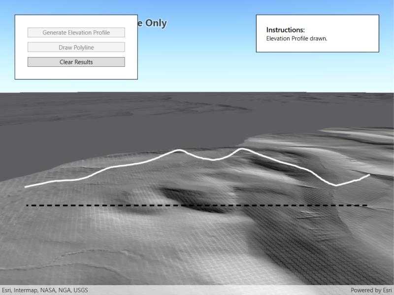 Image of local server generate elevation profile