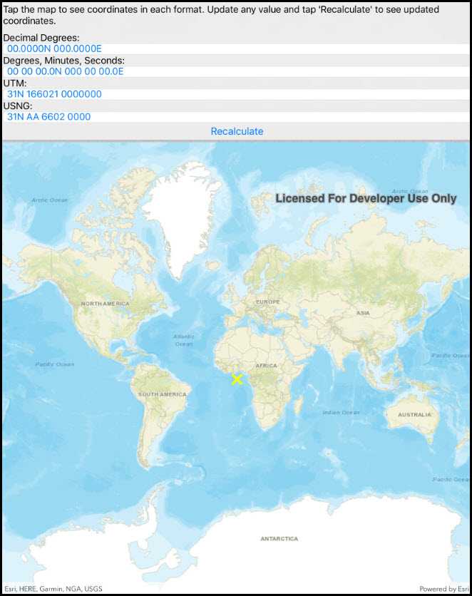 Images of format coordinates