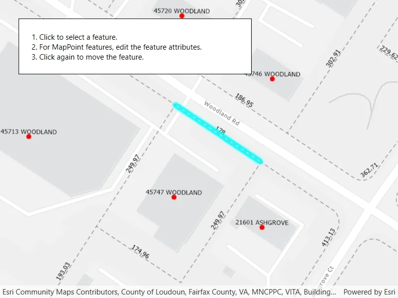 Image of edit features with feature-linked annotation