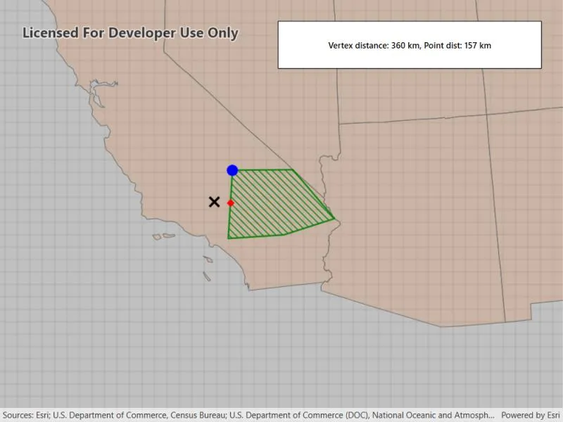 Image of nearest vertex