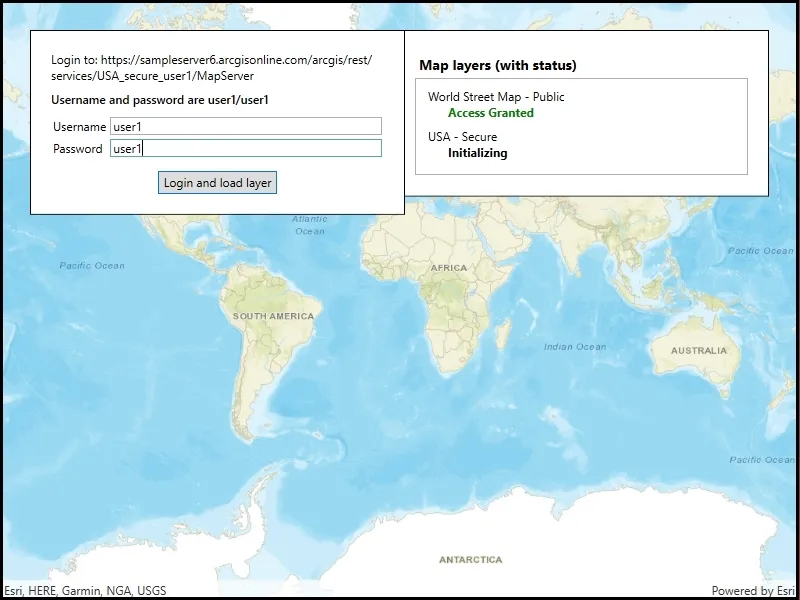 Image of ArcGIS token challenge