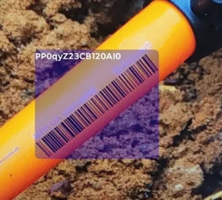 Example of scanning a QR code.