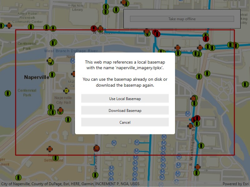 Image of Generate offline map with local basemap