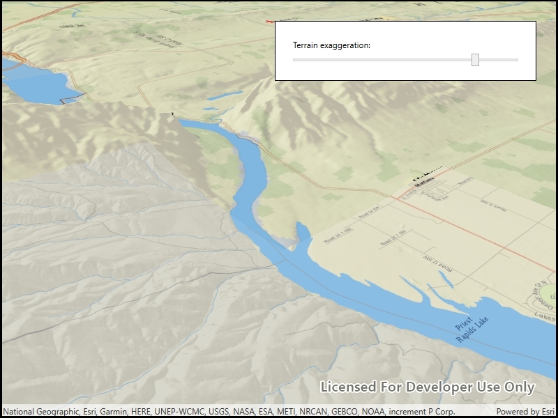 Image of terrain exaggeration