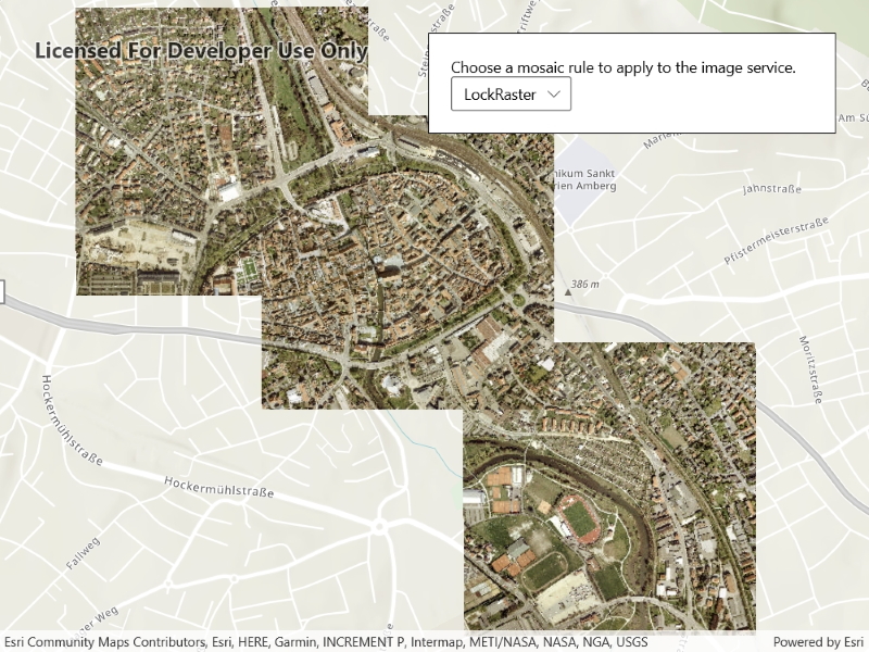Apply mosaic rule to rasters