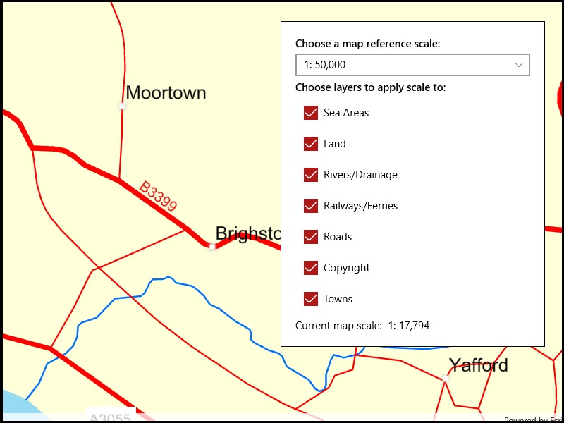Image of map reference scale