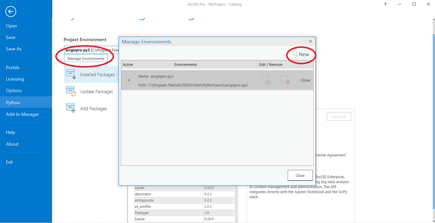 python package manager mng envts