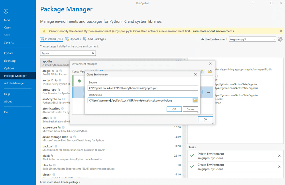 python packagemanager new