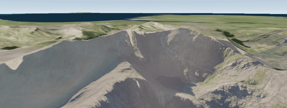 Surface elevation applied to a scene
