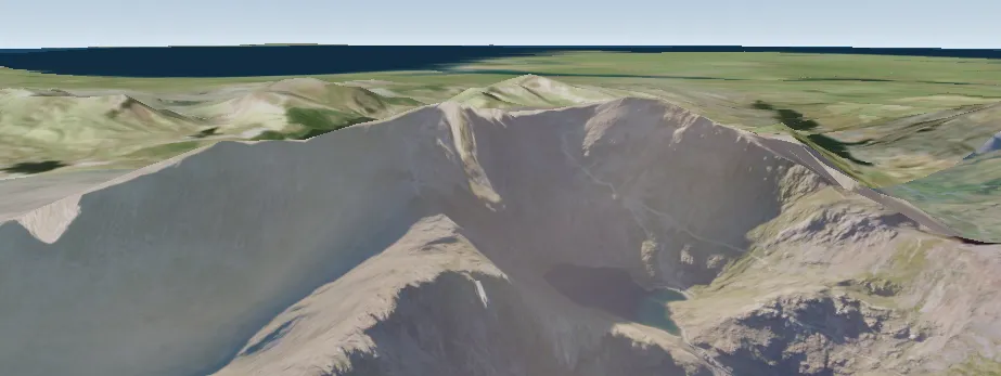 Surface elevation applied to a scene