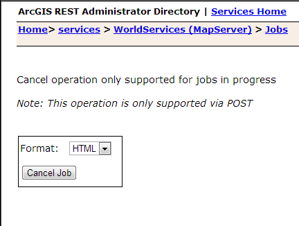 Cancel job map service