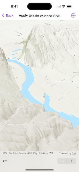 Image of Apply terrain exaggeration sample