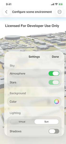 Image of Configure scene environment sample