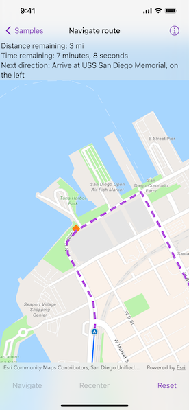 Image of navigate route