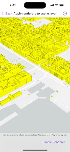 Screenshot of apply renderers to scene layer sample