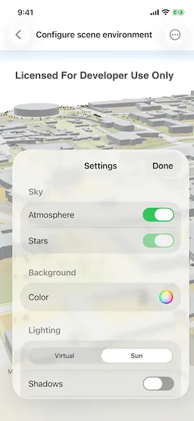 Image of Configure scene environment sample