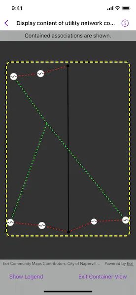 Image of Display content of utility network container sample