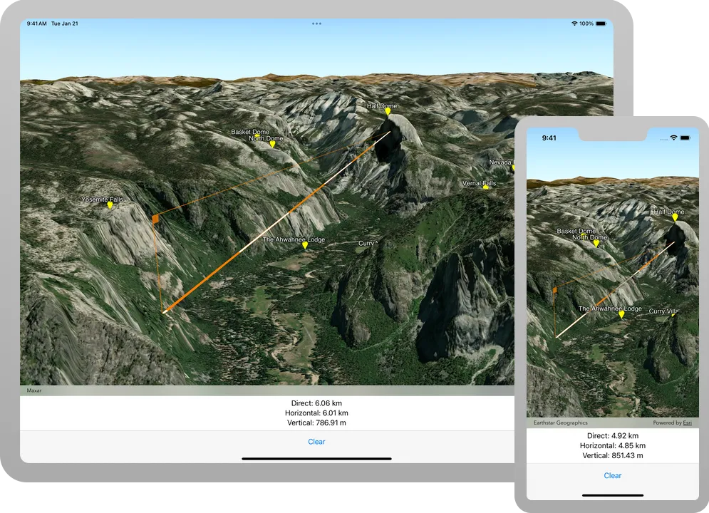 measure a distance in 3d