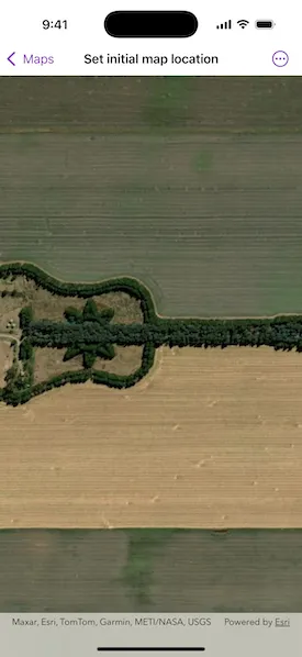 Image of Set initial map location sample