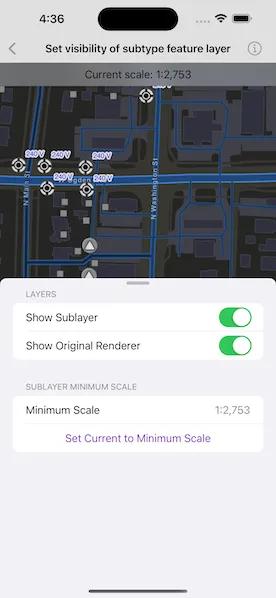 Image of Set visibility of subtype sublayer sample