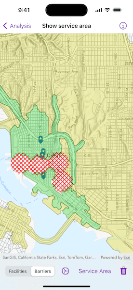 Image of show service area sample