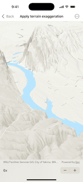 Image of Apply terrain exaggeration sample