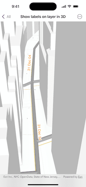 Image of Show labels on layer in 3D sample