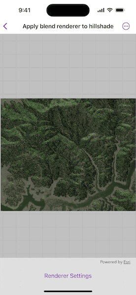 Image of apply blend renderer to hillshade sample