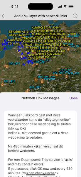 Image of Add KML layer with network links sample