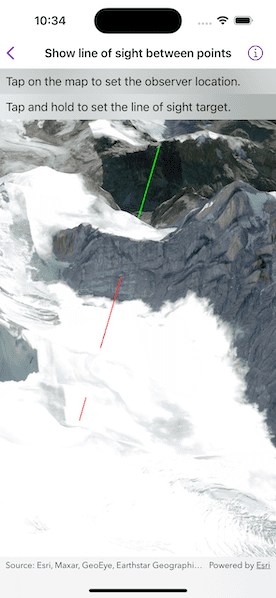 Image of show line of sight between points