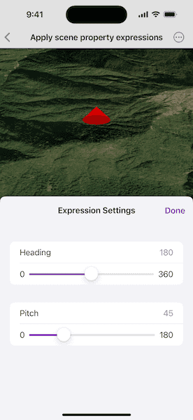Image of apply scene property expressions sample