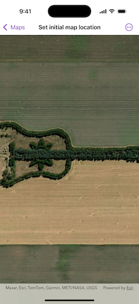 Image of Set initial map location sample