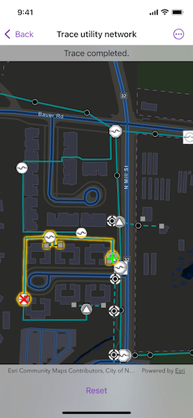 Image of trace utility network