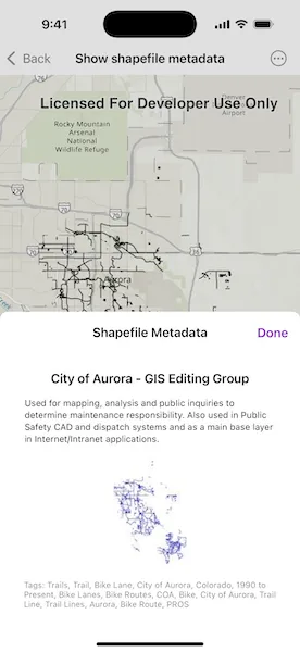 Image of show shapefile metadata sample