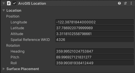 ArcGIS Location component