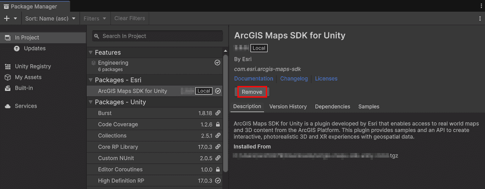 Remove current plugin