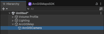 ArcGISMap camera object