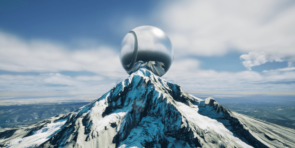 A sample 3D model on Mt Hood