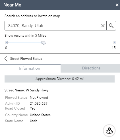 Near Me widget—ArcGIS Web AppBuilder (Developer Edition ...