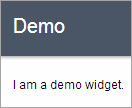 Define the widget template
