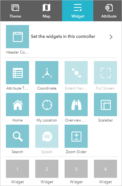 web app builder widgets